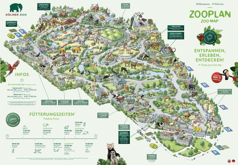 Tageskarte Kölner Zoo + Aquarium | Einlösbar vom 01.02.-15.03.2024
