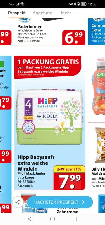 Hipp Windeln Famila Angebot 3 Packungen für 9,98€