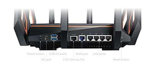 ASUS GT-AX11000 ROG Rapture Gaming kombinierbarer Router - Gebrauchtware (PVG für Neuware 284 Euro)