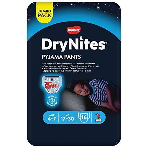 DryNites Windel Pants Jumbo Pack 64 Stück Marvel Edition [Prime Spar-Abo + 10% Coupon]