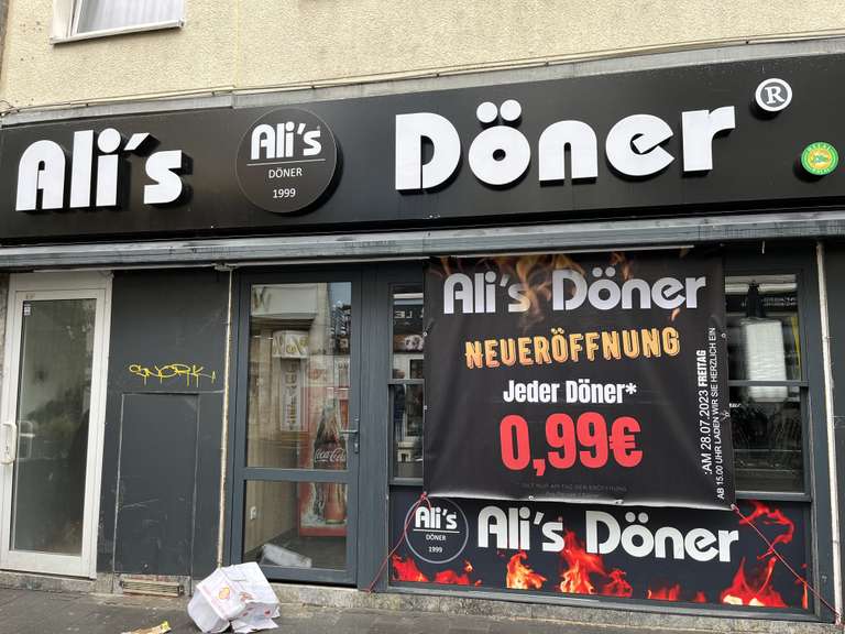 (Lokal Köln) Ali's Döner Eigelstein: Döner für 0,99€ am 28. Juli 2023