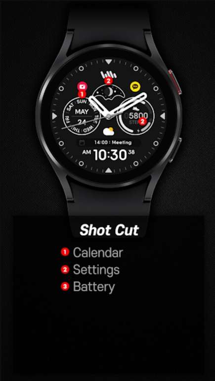 (Google Play Store) SamWatch Simple Analog 31 III (WearOS Watchface, hybrid)