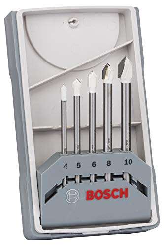 Bosch Fliesenbohrer-Set CYL-9 Ceramic 5-teilig 4 - 10 mm, für weiche Keramik Fliesen (Prime)