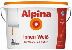 Alpina Innenweiß Wandfarbe 10 l, hochdeckend, waschbeständig für Innen