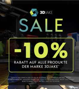 -10% auf die Eigenmarke von 3Djake Filamente 3D-Druck Teile