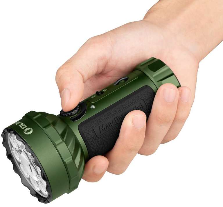Olight 16. Jubiläum: z.B. Marauder Mini Taschenlampe grün (bis 7000lm, 600m Reichweite, farbiges Licht, 6500mAh Akku, IPX8, 462g)