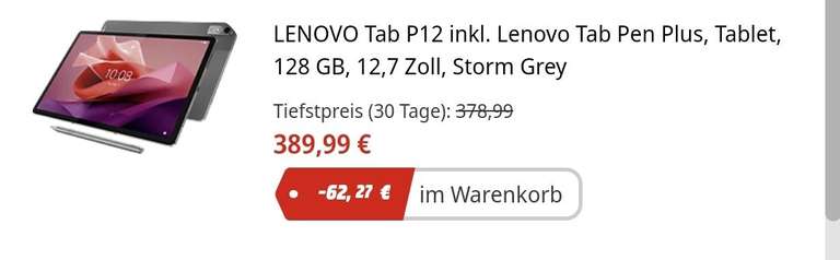 Lenovo Tab P12, 12,7, 128 GB, WIFI + pen