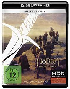 [amazon und zox] Der Hobbit: Die Spielfilm Trilogie - Extended Edition [4K Ultra-HD] [Blu-ray] 42,89 € bzw. 44,52 €