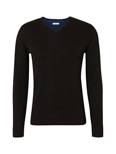TOM TAILOR Herren Basic Pullover mit V-Ausschnitt, schwarz | Gr. 3XL | für 4,99€ inkl. Versand (Amazon Prime)