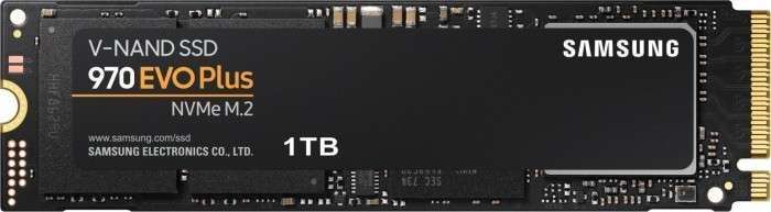 Samsung 970 EVO Plus 1TB M.2 SSD (PCIe 3.0 x4, 3D-NAND TLC, DRAM, R3500/W3300)