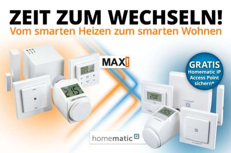 [elv] bis 31.12. von Max! auf homematicIP wechseln | 50% Ersparnis | MAX! Cube gegen Homematic IP Access Point für 0€