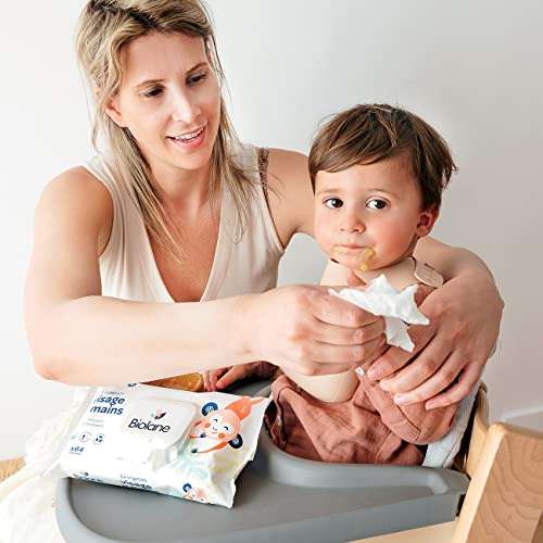BIOLANE - Baby-Feuchttücher für Gesicht und Hände - 12 x 64 Stück (768 Feuchttücher) - via Sparabo