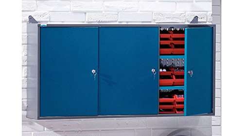 Küpper Hängeschrank » 3 Türen, 2 Einlegeböden, 18 Sichtboxen Aufbewahrungsbox, in Blau hammerscale"