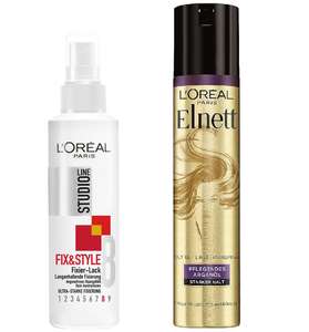L'Oréal Paris "Studio Line Stark fixierendes Haarspray 150ml" oder "Elnett de Luxe Haarspray mit pflegendem Arganöl 250ml" [Prime Spar-Abo]