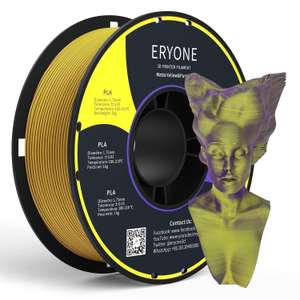 (Amazon) ERYONE Dualcolor matt PLA gelb-lila Filament 1Kg 11,99€ (Prime / Händler: Eryone-EU)