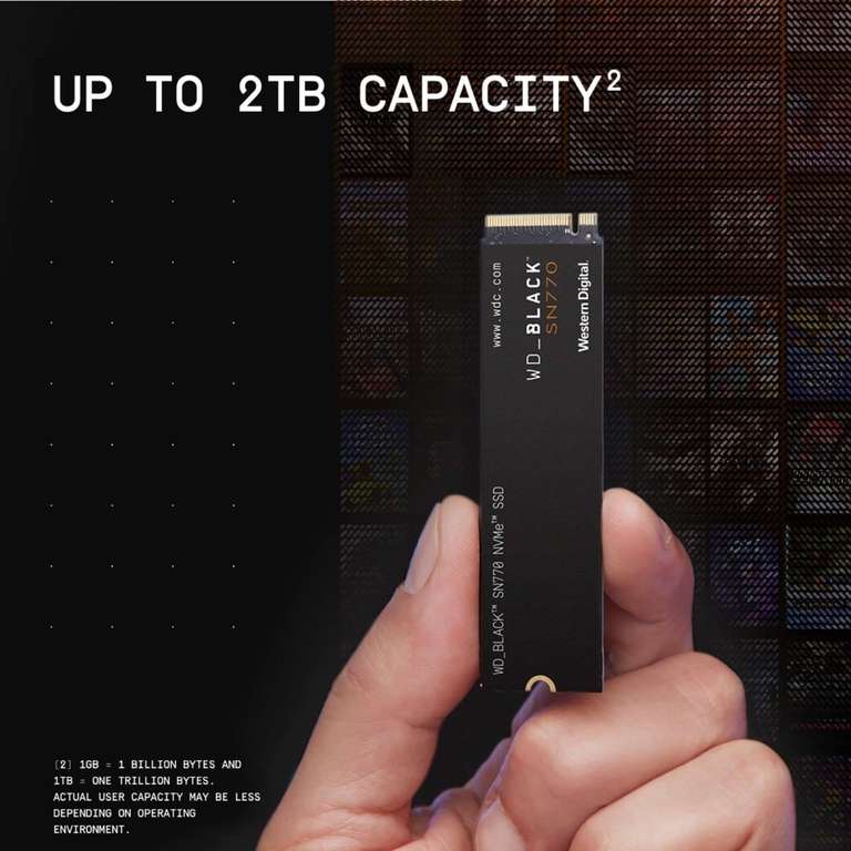 Western Digital Black SN770 PCIe 4.0 NVMe 1TB, M.2 SSD für 41,90€ (Amazon)