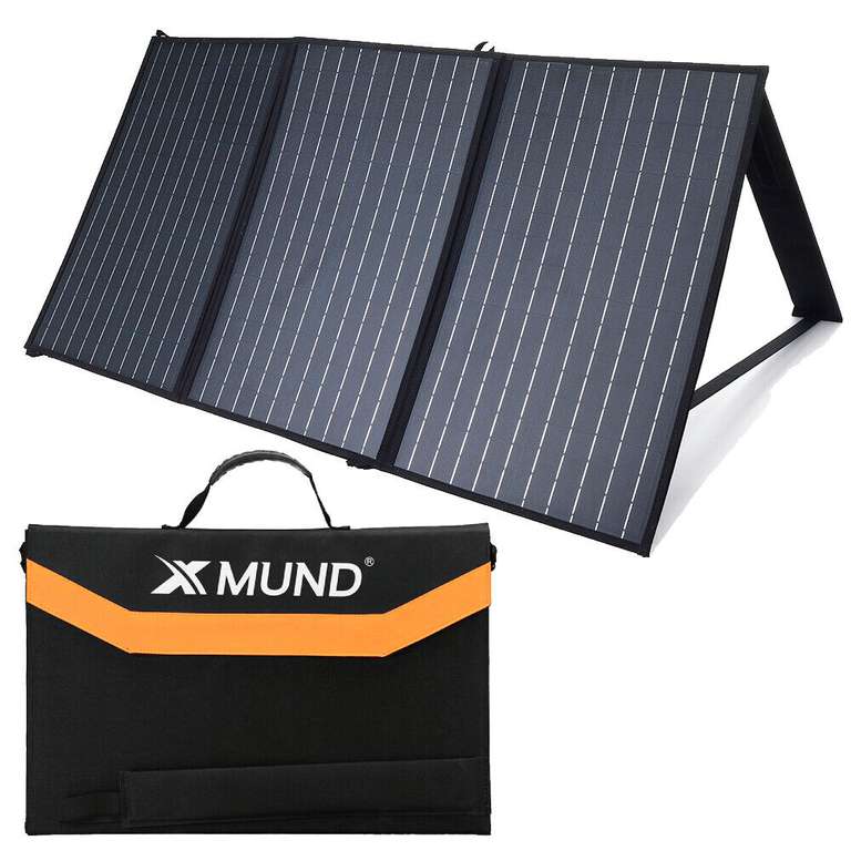 XMUND XD-SP2 Faltbares Solarpanel (~44W, 18V DC-Ausgang, USB-C bis 26.4W, 2x USB-A bis 24W QC bzw. 12W, 540x360mm zusammengefaltet)