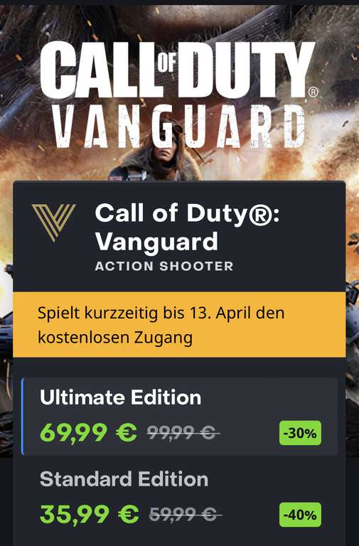 Call of Duty: Vanguard - Standard Edition für PC