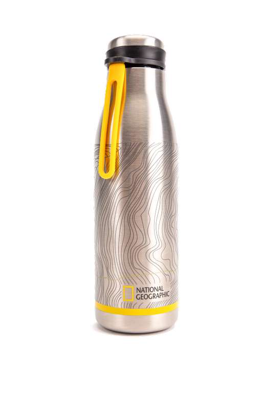 National Geographic Trinkflasche- Edelstahl - 500 ml - Hält Getränke heiß oder kühl