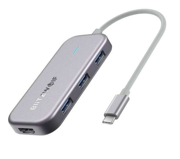 BlitzWolf BW-TH5 - 7 in 1 USB-C Hub, USB 3.0, PD, 4K