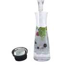 [Prime] WMF Basic Wasserkaraffe aus Glas, 1 Liter, Glaskaraffe mit Deckel, Silikondeckel, CloseUp-Verschluss