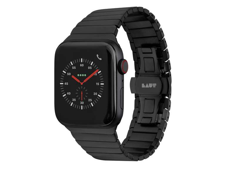 [CB] LAUT LINKS Watch Strap Armband für Apple Watch 42/44/45 mm, Edelstahl, schwarz
