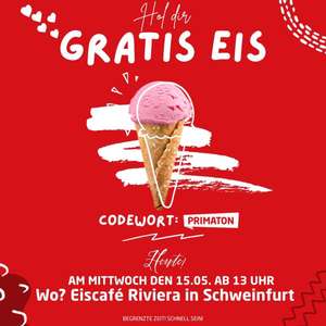 Lokal schweinfurt : gratis eis abholen sofort