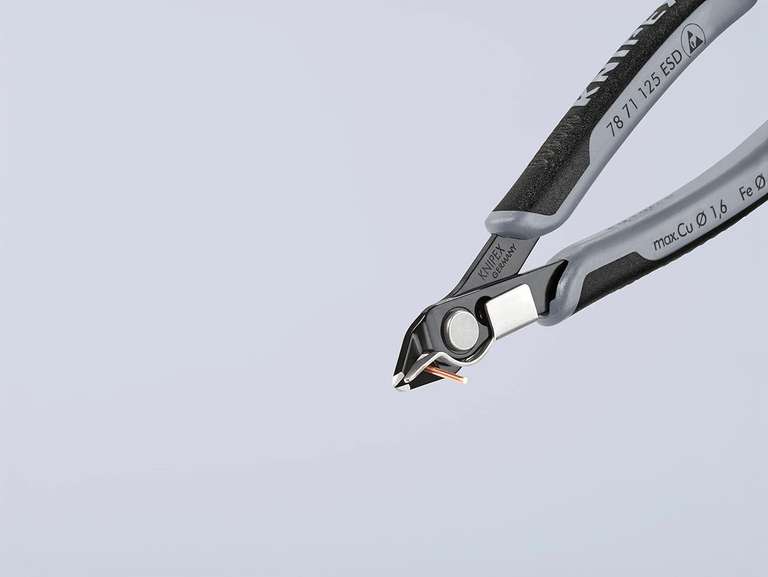 Knipex Electronic Super Knips ESD brüniert, mit Mehrkomponenten-Hüllen 125 mm 7871125 ESD [Amazon Prime]
