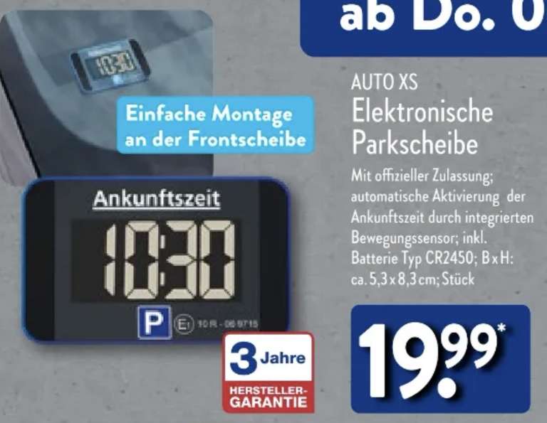 AUTO XS-Automatische Parkscheibe*** Digit. Parkuhr m. STV Zul. in  Niedersachsen - Braunschweig