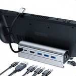 Bakeey Steam Deck Dock (60W USB-C PD, HDMI 2.0 4K@60Hz, 3x USB-A, Gbit-LAN)