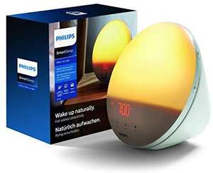 Philips HF3519/01 Wake-up Light (Sonnenaufgangfunktion, Digitales Fm Radio, Tageslichtwecker) Weiß