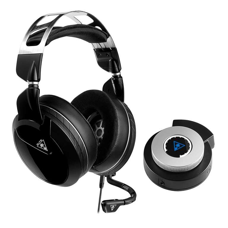 Turtle Beach Elite Pro 2 Gaming-Headset + SuperAmp (Over-Ear, PS4/5 oder Xbox kabelgebunden, Mobilgeräte per Bluetooth, Mikrofon abnehmbar)