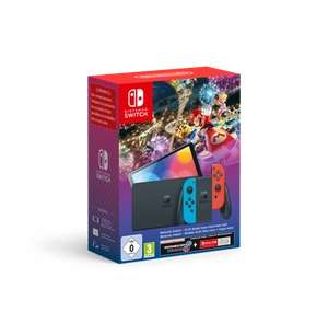 (LOKAL EXPERT) NINTENDO Switch OLED Modell rot/blau inkl. Mario Kart 8 Deluxe (DL-Code) & 3 Monate Nintendo Online
