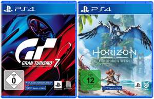 Bundle: Gran Turismo 7 + Horizon Forbidden West (PS4, multilingual, Metacritic 87/2.0 bzw. 83/7.0)