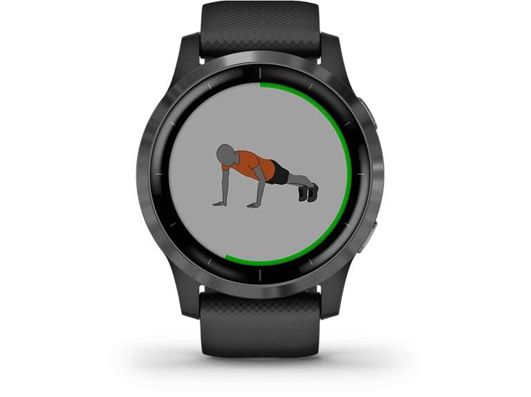 GARMIN Vivoactive 4 Smartwatch Edelstahl Silikon,