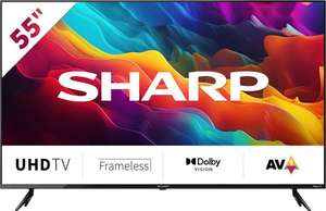 [OTTO UP] Sharp 55FJ2E LED-TV (139cm/55 Zoll, 4K UltraHD, SmartTV, Roku TV, Rahmenlos, HDR10, DolbyDigital) als 50" = 249€, 43" = 199€