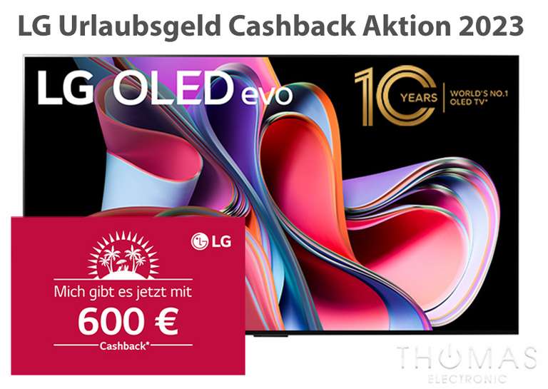2023 LG top Oled Modell G3 OLED77G39LA in 77 Zoll für effektiv 3059€ dank Cashback