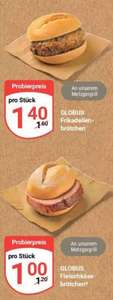 Globus Hessen: Frikadellenbrötchen 1,40€ anstatt 1,60€ , Fleischkäsebrötchen 1€