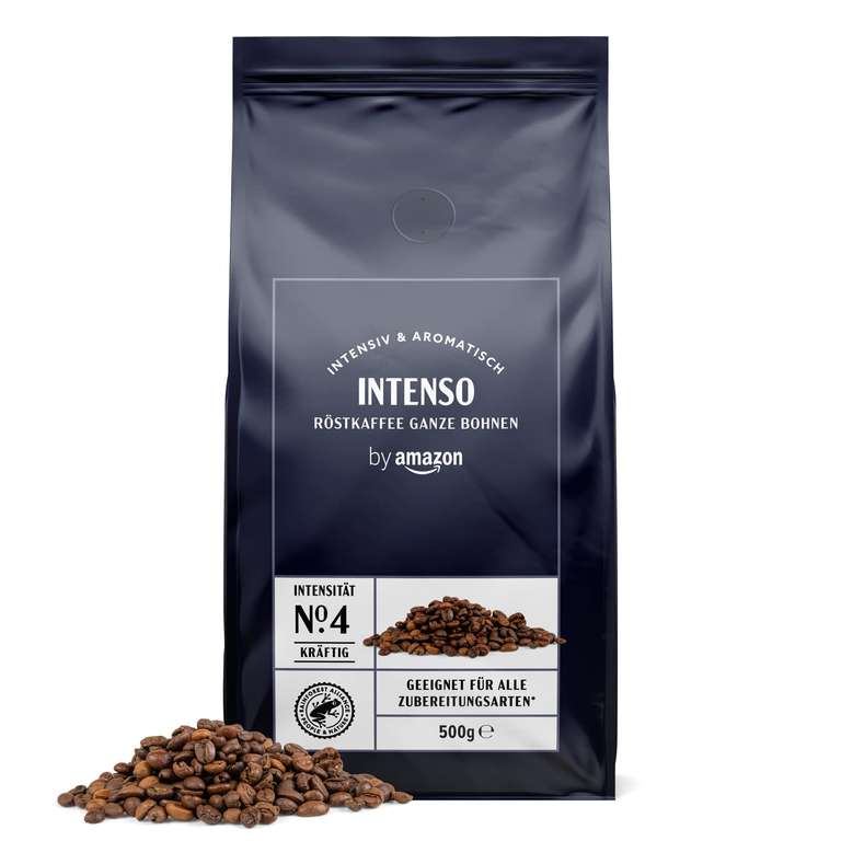 Kaffeebohnen Caffè Intenso oder Espresso Crema, Leichte Röstung, 1 kg, 2 Packungen mit 500g [PRIME/Sparabo; für 5,99€ bei 5 Abos]