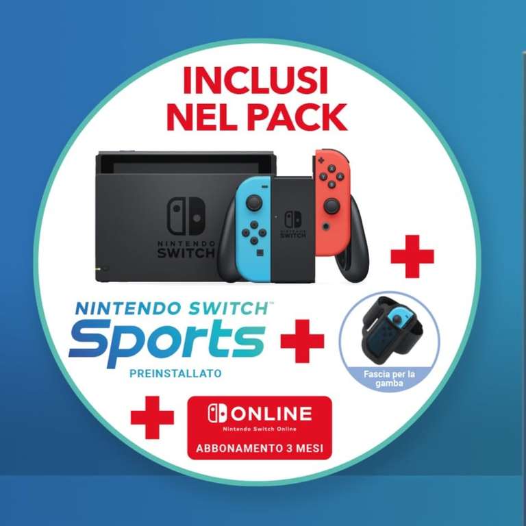 Amazon IT] Nintendo Switch (inkl. Switch Online) Beingurt Monate 3 Set Nintendo mydealz Sports Spiel, | & 