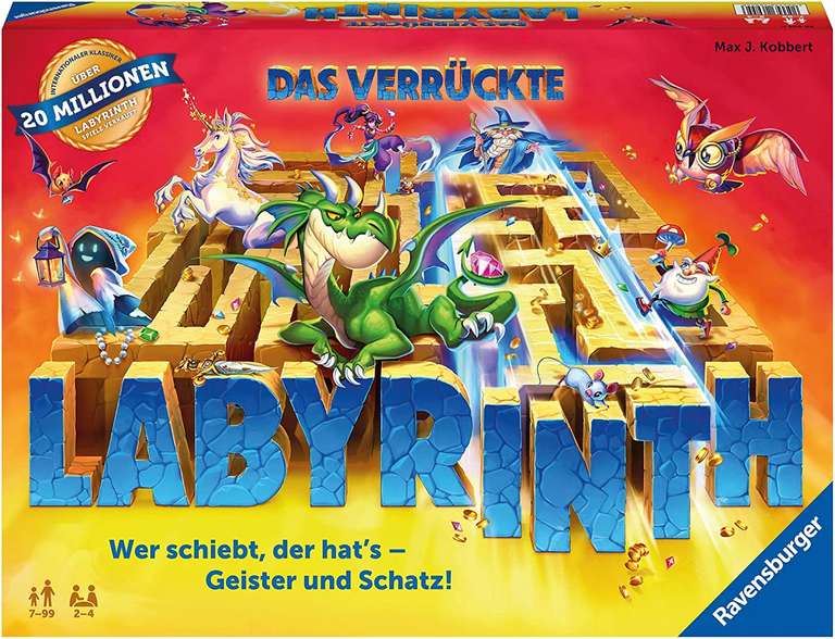 Ravensburger 26955 Das verrückte Labyrinth - Spieleklassiker für 2 - 4 Personen ab 7 Jahren | Brettspiel [Prime]