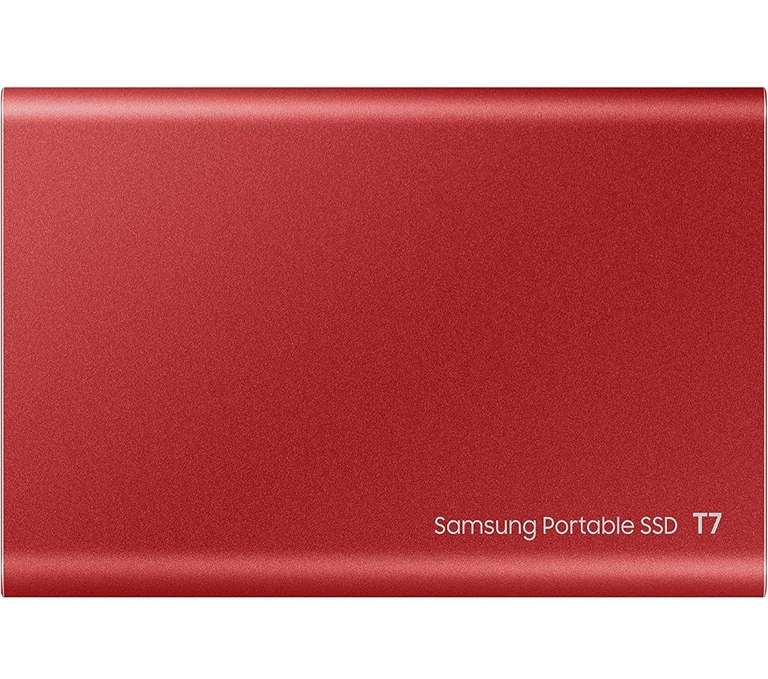 Samsung Portable SSD T7 (MU-PC1T0R/WW), 1TB, USB 3.2 Gen.2, 1.050 MB/s Lesen, 1.000 MB/s Schreiben, Metallic Red, PRIME