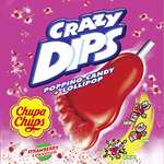 [Spar-Abo] 24 x Chupa Chups Crazy Dips Erdbeere (Erdbeer-Lollis in Fußform mit Brausepulver & Knistereffekt, 24 x 14g)