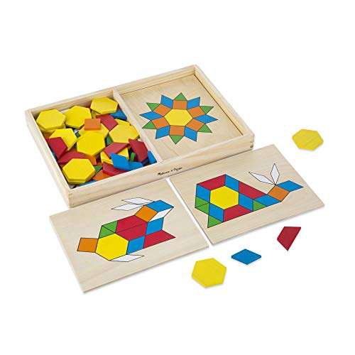[Prime] Melissa & Doug 10474 Musterblöcke und -bretter, klassisches Spielzeug, aus Holz