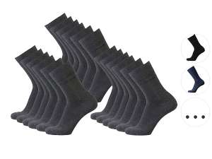 9 Paar Tom Tailor Basic Socken in schwarz, dunkelblau, hell- oder dunkelgrau | Gr. 39 - 46 (77 % Baumwolle)