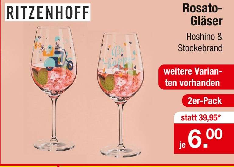 Rosato-Gläser von RITZENHOFF [Zimmermann lokal]