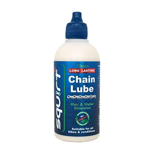 Squirt Clean Long Lasting Chain lube 120ml Kettenwachs für Fahrräder (Prime)