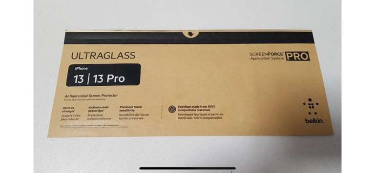 4x Belkin UltraGlas Screen Protector Displayschutz Folie - für Apple iPhone 13, 13 Pro