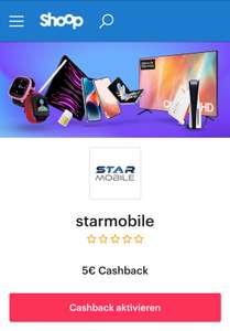 Shoop Starmobile Telekom Prepaid 5€ Cashback Magenta Moments