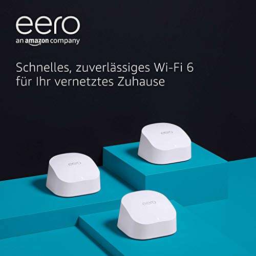 eero 6 Dualband Mesh Wi-Fi 6 System - 1 Router + 2 Verstärker/Repeater (für Prime Mitglieder)